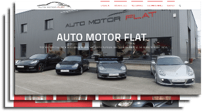 écran site web automotorflat création graphique