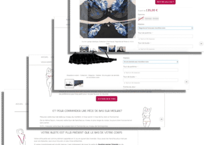 Création d’un site web – boutique E-commerce de lingerie sur mesure à Villefranche sur Saône.