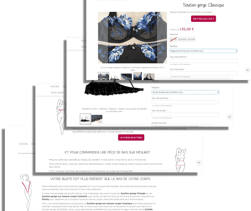 Création d’un site web – boutique E-commerce de lingerie sur mesure à Villefranche sur Saône.