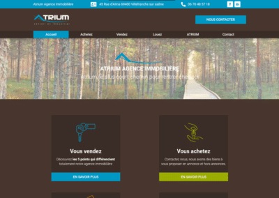 Création du site Atrium Immobilier avec connecteur WordPress – Immofacile AC3