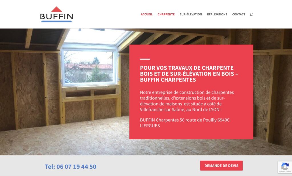 site web de Buffin Charpente
