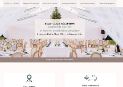 Création d’un site web e-commerce pour Beaujolais Réception – Location de vaisselle et matériels