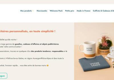 Création d&rsquo;un site web e-commerce pour Blue-desk – Goodies